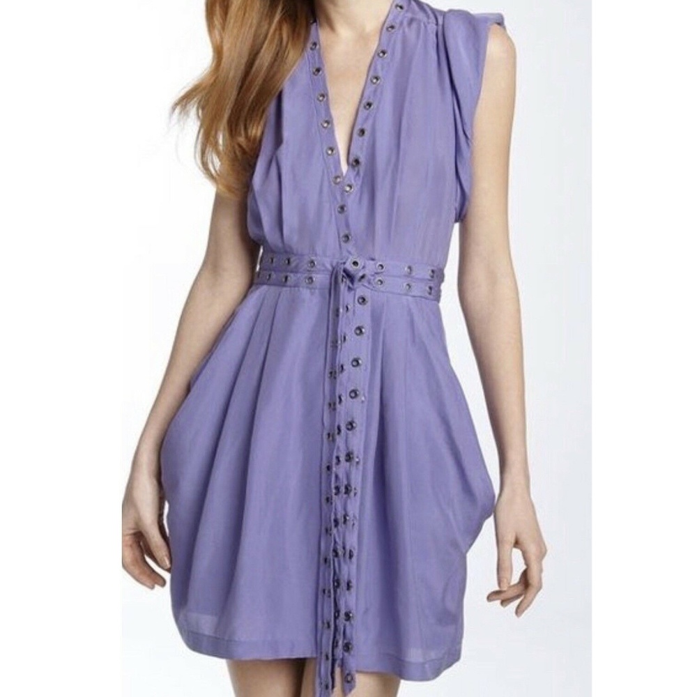 Nanette Lepore Women's Sunkissed Dress - Cotton Dress With Pin Tucks & Lace Trim